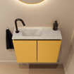 MONDIAZ TURE-DLUX Meuble de toilettes 60cm Ocher. EDEN lavabo Opalo position gauche. Avec 1 trou de robinet. SW1104428