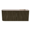 Mondiaz JOYA-DLUX 101.6cm toiletmeubel - ronding links kleur Shadow - Wastafel FAYE positie Rechts 1 kraangat kleur Saba. SW1425154