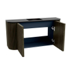 Mondiaz JOYA 83.2cm toiletmeubel - ronding links en rechts kleur Shadow - Wastafel FAYE positie Midden Zonder kraangat kleur Urban. SW1421525
