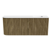 Mondiaz JOYA 101.6cm toiletmeubel - ronding links kleur Dusk - Wastafel FAYE positie Rechts Zonder kraangat kleur Talc. SW1421589
