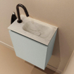 MONDIAZ TURE-DLUX Meuble de toilettes 40 cm Greey. Lavabo EDEN Opalo position droite. Avec 1 trou de robinet. SW1104329