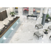Terravito Alpuro carrelage mural et de sol - 120x120cm - 9mm - carré - rectifié - aspect marbre - blanc/noir mat SW492777