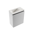 MONDIAZ TURE-DLUX Meuble WC 40 cm Plata. Lavabo EDEN Ostra position gauche. Sans trou de robinet. SW1104989