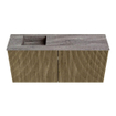 Mondiaz JOYA-DLUX 90cm meuble de salle de bains - couleur Dusk - Vasque FAYE position Gauche 1 trou de robinet couleur Oza. SW1425984