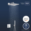 GROHE QuickFix Precision SmartControl doucheset met 2 uitgangen hoofddouche Vitalio Rain Mono 310 kubus handdouche Vitalio Joy Cube Stick 1 straal slang 1.5 m chroom SW1120183