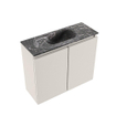 MONDIAZ TURE-DLUX Meuble toilette - 60cm - Linen - EDEN - vasque Lava - position centrale - sans trou de robinet SW1103852