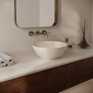 Ideavit Solidthin-39 Opbouw wastafel - 40x40x15 - solid surface - crème mat SW1476801