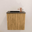 Mondiaz JOYA-DLUX Meuble de toilette 40cm - couleur Oak - Lavabo FAYE position Gauche 1 trou de robinet couleur Lava SW1422008