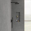 Villeroy & Boch Universal Showers douche de tête - 25cm - carré - noir mat SW974356