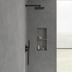 Villeroy & Boch Universal Showers hoofddouche - 25cm - vierkant - mat zwart SW974356