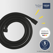 GROHE VitalioFlex Trend Doucheslang - 175cm - glad - mat zwart SW924742