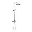 Hotbath Cobber ensemble de douche pluie thermostatique avec pomme de douche ronde 30 cm douchette barre nickel brossé SW440620