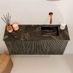 Mondiaz JOYA-DLUX 80cm toiletmeubel - kleur Shadow - Wastafel FAYE positie Rechts Zonder kraangat kleur Lava. SW1422852