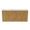 Mondiaz JOYA 90cm toiletmeubel - kleur Oak - Wastafel FAYE positie Links 1 kraangat kleur Talc. SW1421128