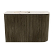 Mondiaz JOYA-DLUX Meuble de toilette 61,6cm - arrondi droit couleur Shadow - Vasque FAYE position Gauche Sans trou de robinet couleur Nata SW1424976