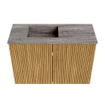Mondiaz JOYA-DLUX Meuble de toilette 60cm - couleur Chêne - Vasque FAYE position Gauche Sans trou de robinet couleur Oza SW1424077