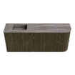 Mondiaz JOYA-DLUX Meuble de salle de bains - 101,6 cm - arrondi droit couleur Shadow - Vasque FAYE position gauche sans trou de robinet couleur Oza SW1425083