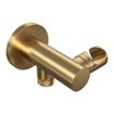 BRAUER Gold Carving thermostatische inbouw badkraan - drukknoppen SET 03 - uitloop - staaf handdouche - doucheslang - wandaansluitbocht - goud geborsteld PVD SW925621
