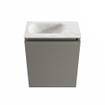 MONDIAZ TURE-DLUX Meuble toilette - 40cm - Smoke - EDEN - vasque Ostra - position gauche - sans trou de robinet SW1105125