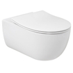 Plieger Kansas closetzitting slim met deksel met softclose en quick release mat wit SW398302