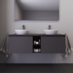 Duravit D-Neo wastafelonderkast 140x45.9x55cm 2 lades Grafiet Mat SW641190