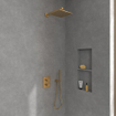 Villeroy & Boch Universal Showers hoofddouche - 25cm - vierkant - Brushed Gold (goud) SW974327