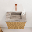 Mondiaz JOYA-DLUX 40cm toiletmeubel - kleur Oak - Wastafel FAYE positie Midden Zonder kraangat kleur Oza. SW1424067