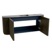 Mondiaz JOYA-DLUX 103.2cm toiletmeubel - ronding links en rechts kleur Shadow - Wastafel FAYE positie Midden 1 kraangat kleur Sombra. SW1425241