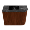 Mondiaz JOYA-DLUX Meuble de toilette 51,6cm - arrondi à droite couleur Ruby - Vasque FAYE position Gauche 1 trou de robinet couleur Lava SW1423644