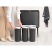 Brabantia Bo Touch Bin Poubelle - 3x11 litres - 3 seau intérieur en plastiques - confident grey SW1117521