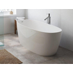 Plieger Ceno baignoire autoportante en pierre minérale avec trop-plein intégré 160x70x61 cm blanc mat SW444137
