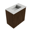Mondiaz JOYA-DLUX Meuble de salle de bains - 40cm - couleur Walnut - Vasque FAYE position Milieu Sans trou de robinet couleur Opalo SW1422491