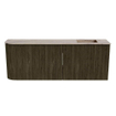 Mondiaz JOYA-DLUX 111.6cm toiletmeubel - ronding links kleur Shadow - Wastafel FAYE positie Rechts 1 kraangat kleur Arena. SW1424841