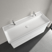 Villeroy & Boch Collaro lavabo à poser sur meuble - 120x47cm - sans trop-plein 2 trous de robinet blanc SW358383