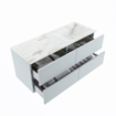 MONDIAZ VICA-DLUX Ensemble meuble de salle de bains - 120cm - meuble bas clay - 4 tiroirs - lavabo encastré cloud à droite - sans trous de robinet - version haute 60cm - frape SW1089173