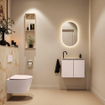 MONDIAZ TURE-DLUX Meuble toilette - 60cm - Rosee - EDEN - vasque Frappe - position gauche - 1 trou de robinet SW1102967