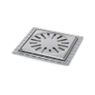 Aquaberg Regard de rénovation avec grille en inox 15x15cm hauteur d'encastrement 7mm RP15 2300007