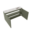 MONDIAZ TURE-DLUX Meuble toilette - 100cm - Army - EDEN - vasque Glace - position droite - 1 trou de robinet SW1103187