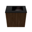 Mondiaz JOYA 40cm toiletmeubel - kleur Walnut - Wastafel FAYE positie Rechts Zonder kraangat kleur Urban. SW1421337