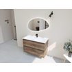 HR badmeubelen Infinity XXL 3D Ensemble meuble de salle de bains - 100 cm - 1 lavabo en céramique gala blanc - 1 trou de robinet - 2 tiroirs - charleston SW863496