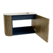 Mondiaz JOYA-DLUX 61.6cm toiletmeubel - ronding links kleur Dusk - Wastafel FAYE positie Rechts 1 kraangat kleur Meli. SW1425842
