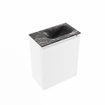 MONDIAZ TURE-DLUX meuble de toilette 40 cm Talc. EDEN lavabo Lava position droite. Sans trou de robinet. SW1103631
