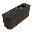 Mondiaz JOYA-DLUX Meuble de salle de bains 81.6cm - arrondi gauche couleur Shadow - Vasque FAYE position Droite 1 trou de robinet couleur Lava. SW1422869