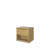 Proline top ensemble de meubles bas 60x46x55.2cm meuble avec étagère chêne idéal et plaque de recouvrement chêne idéal SW350390