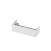 INK Wastafelonderkast - 120x45x35cm - 1 lade - greeploos - MDF lak - Hoogglans wit SW158043