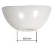 Plieger Scale bac à encastrer en céramique ovale 39x32x17,5cm blanc mat SW94938