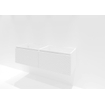 HR badmeubelen Matrix Meuble sous-lavabo - 140x44.8x40cm - façade 3D - 2 tiroirs - sans poignées avec profil de poignée - blanc mat SW757360