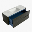 Mondiaz CIRO-DLUX Ensemble de meuble de salle de bains - 120x45x50cm - lavabo Solid surface Opalo - 1 vasque au milieu - sans trous de robinet - 2 tiroirs - Shadow SW1532451