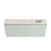 MONDIAZ TURE-DLUX Meuble toilette - 120cm - Greey - EDEN - vasque Glace - position droite - sans trou de robinet SW1103309