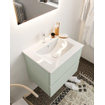 Mondiaz VICA ensemble de meuble de salle de bain - 60cm - meuble sous lavabo greey - 2 tiroirs - lavabo denia milieu - 1 trou de robinet - miroir LED - version XL 60cm de haut SW1098092